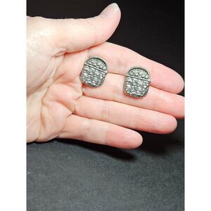 MVB pewter basket earrings